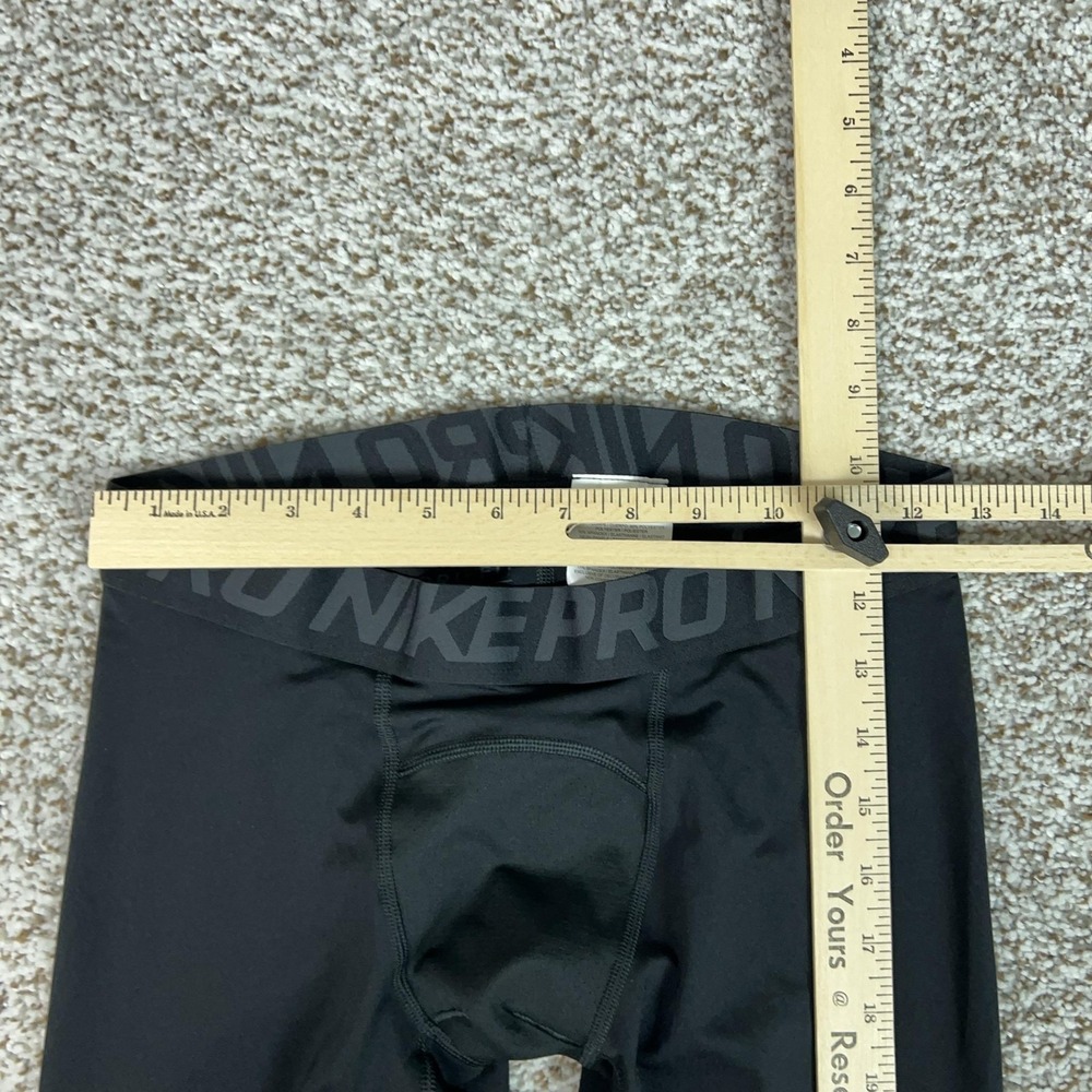 Nike Pro Pants Mens Medium Black Dri FIT Compression Leggings Running Gym Sport - Picture 3 of 9